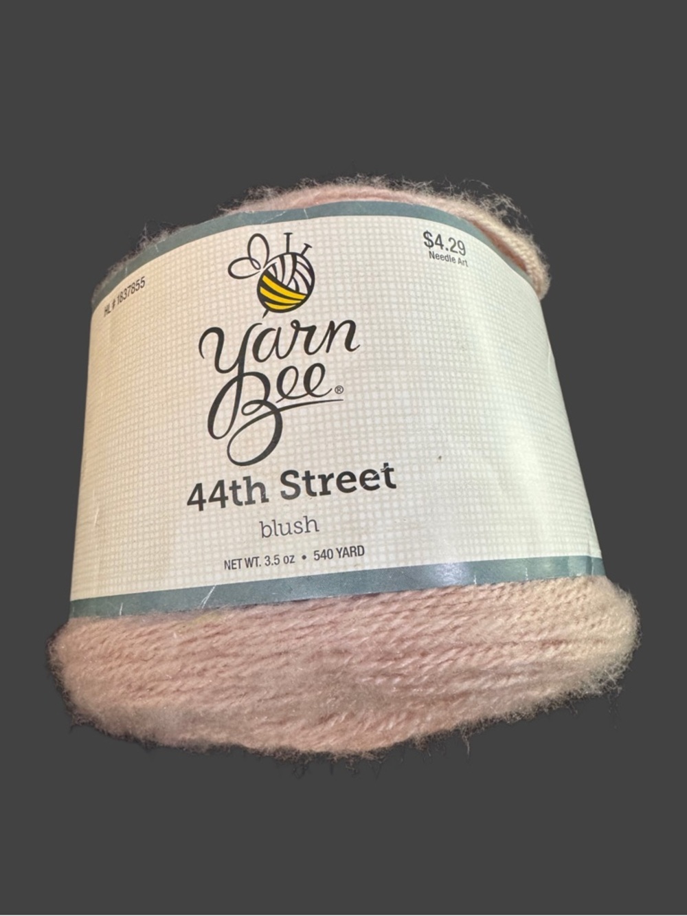 Hobby Lobby Yarn Bee 44th Street Blush Pink Skein